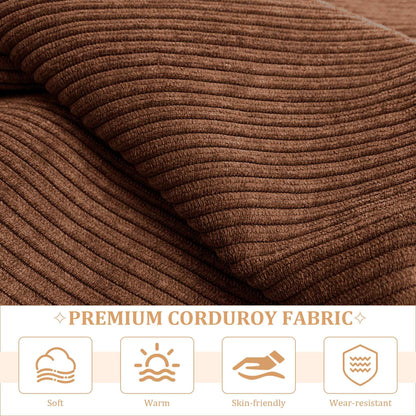 78.8" 2-in-1 Convertible Sofa Bed – Plush Corduroy Modular Sleeper Couch, Space-Saving Loveseat for Home & Guests